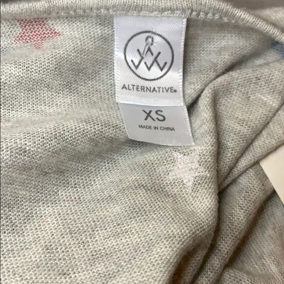 NWOT Alternative Apparel Gray Racerback Bodycon Stars Maxi Dress Sz XS - Picture 4 of 6